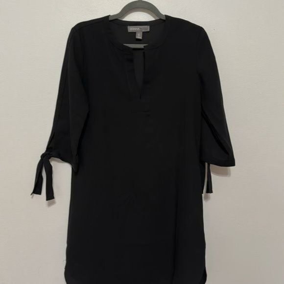 Donna Ricco V-Neck 3/4 Knot Sleeve Mini Dress Size 4 - Picture 2 of 7